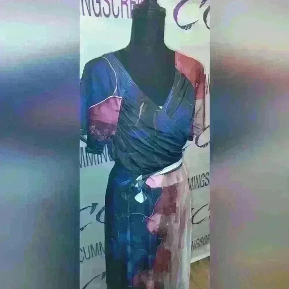 Gorgeous two-piece wrap dress size 2X brand new never been worn - Picture 4 of 11